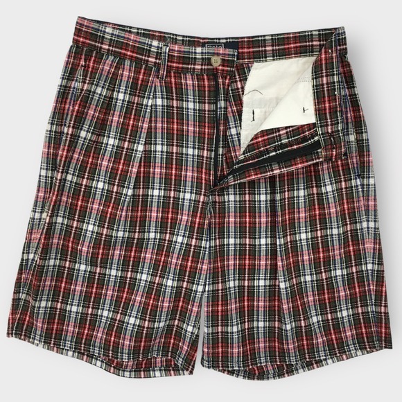 Polo Ralph Lauren Other - Vintage Polo by Ralph Lauren Plaid Shorts Mens Size 31 Pleated Made in USA